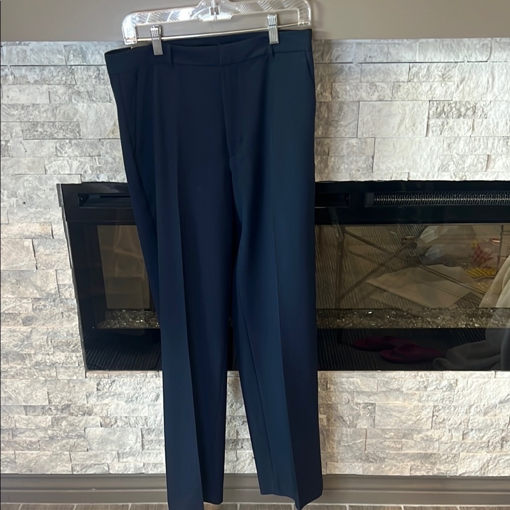 Banana Republic Navy Sculpted Stretch Straight Pants size 8